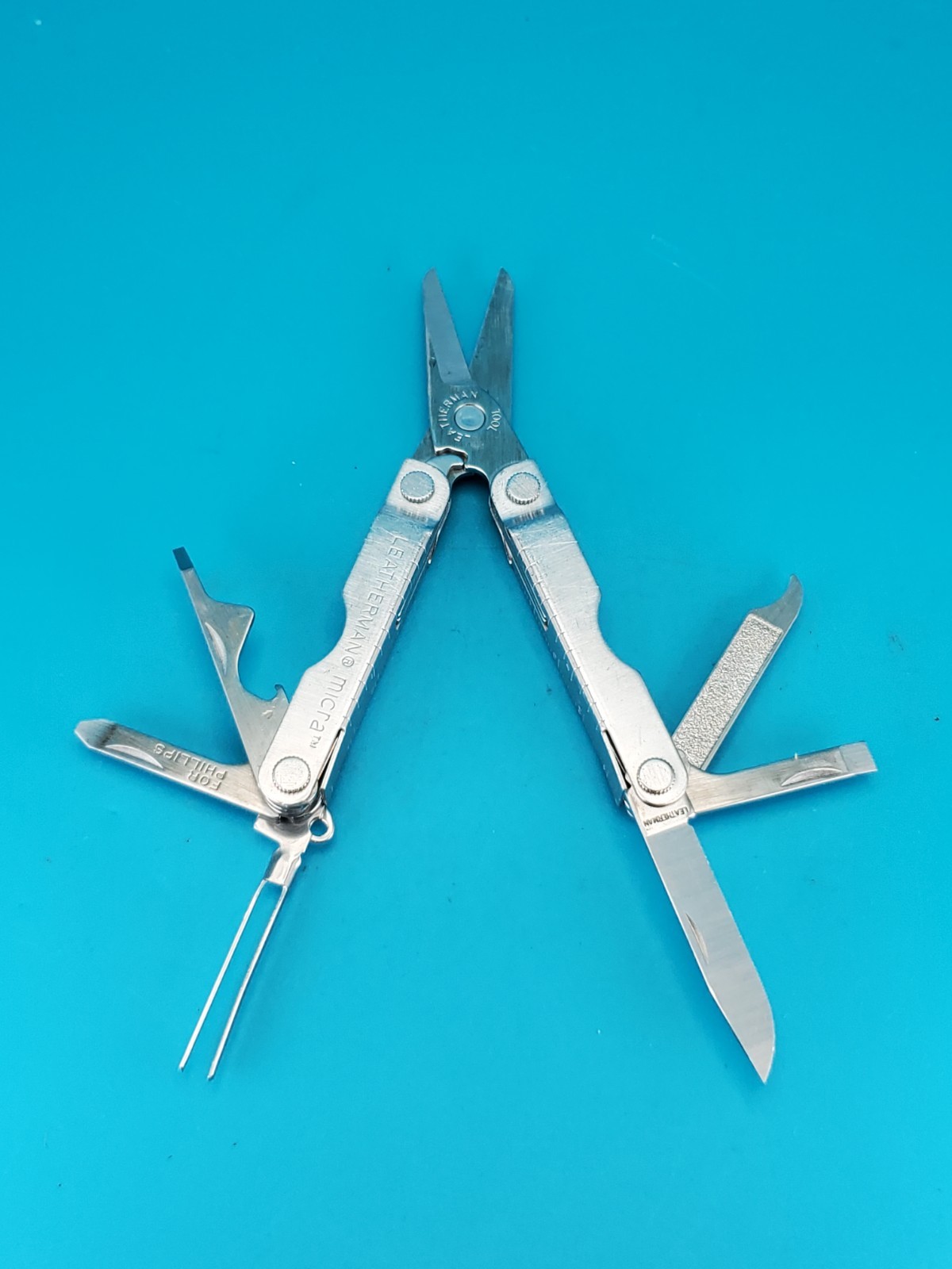 Leatherman Micra Multi-Tool, Knife, Scissors, Key Ring, Stainless!