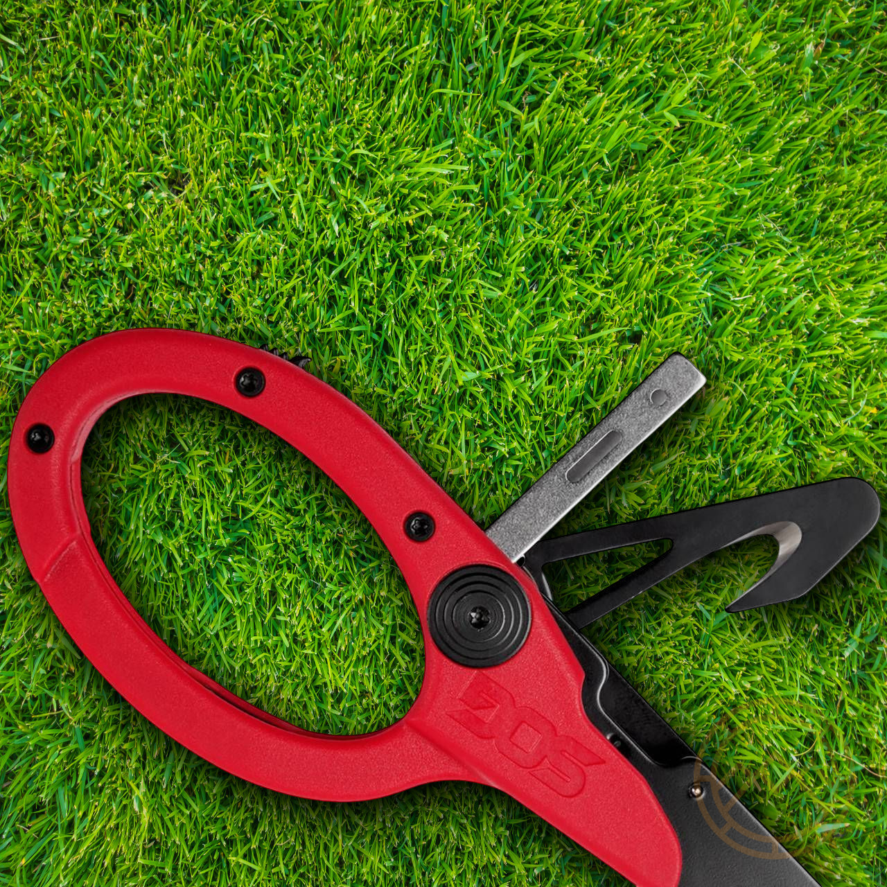 SOG Parashears Multi Tool Red Awl Belt/Cord Cutter Oxygen Wrench Glass Breaker
