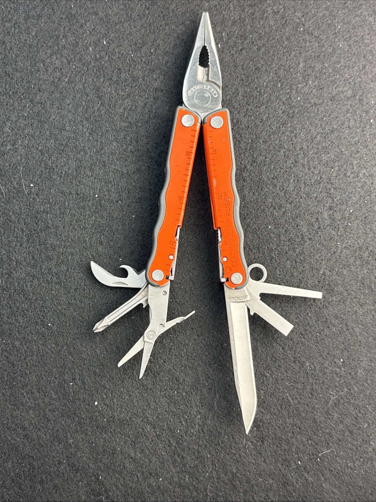 Limited Discontinued Leatherman Fuse Orange Multi-Tool Knife Plier