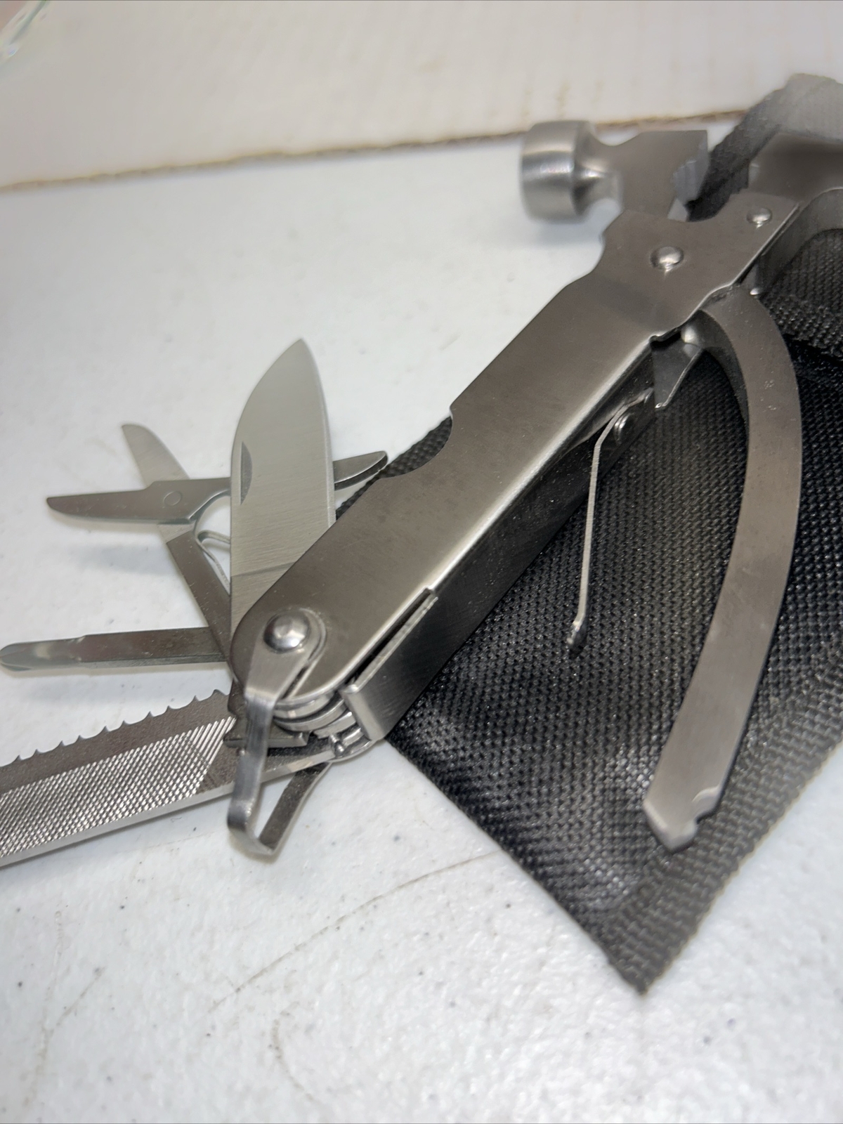 Multi-Purpose Folding Pliers Wire Cutter Knife Outdoor Survival Tool Belt Case