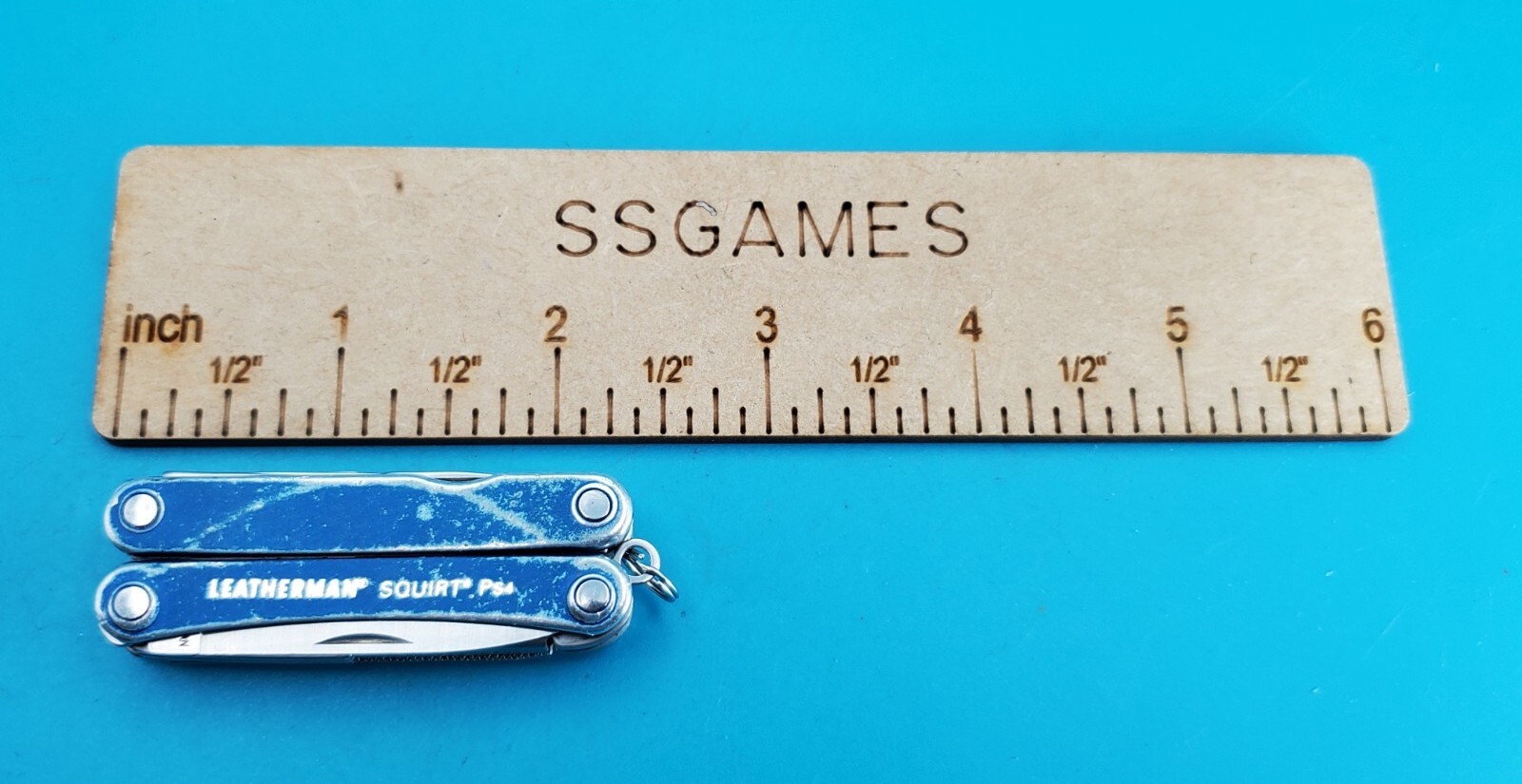 Leatherman SQUIRT PS4 Multi-Tool With Pliers Scissors Knife BLUE!
