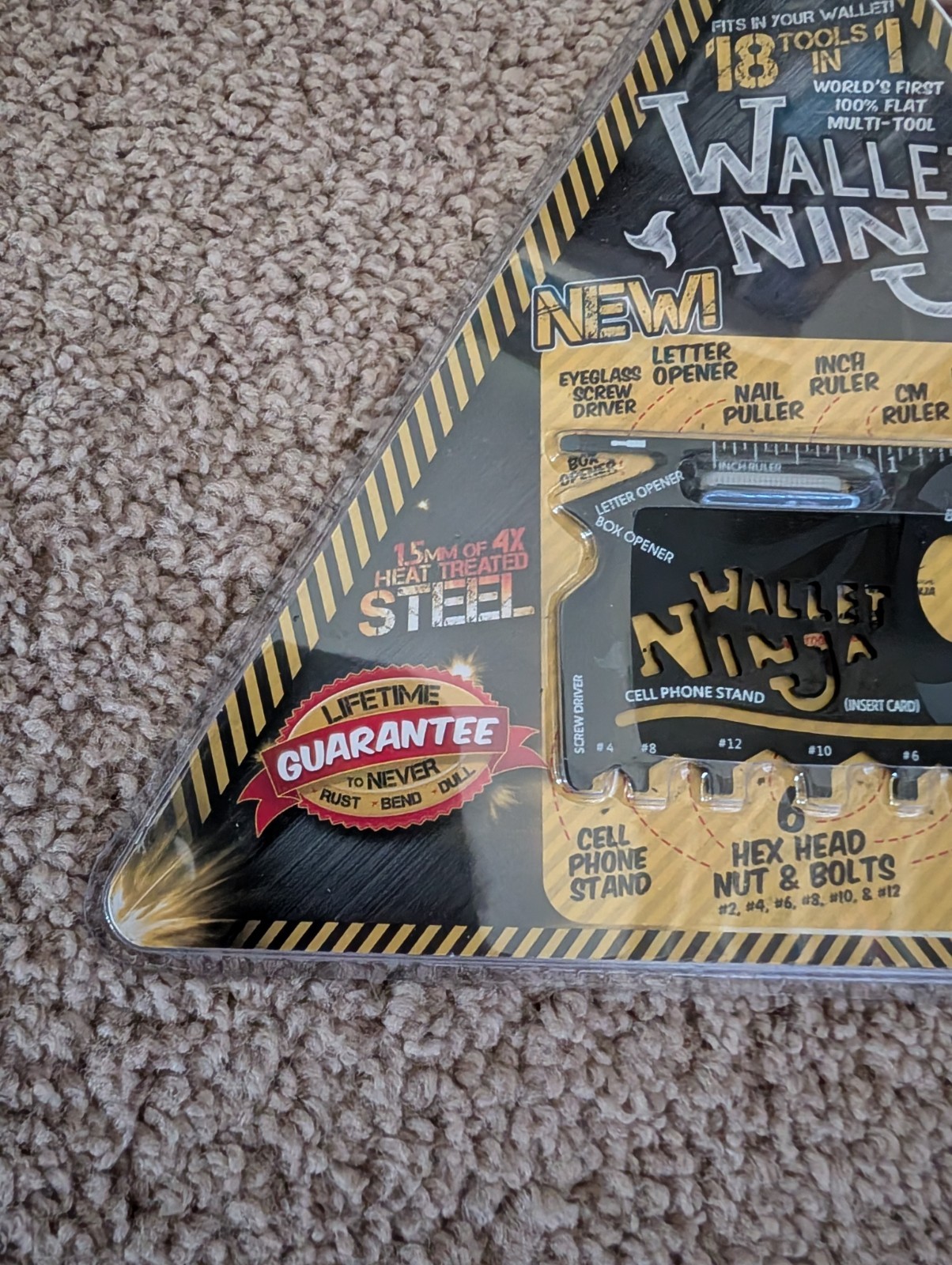Wallet Ninja 18 Tools in 1 Flat Multi Tool – As Seen On TV Gift Dad’s Day Joke