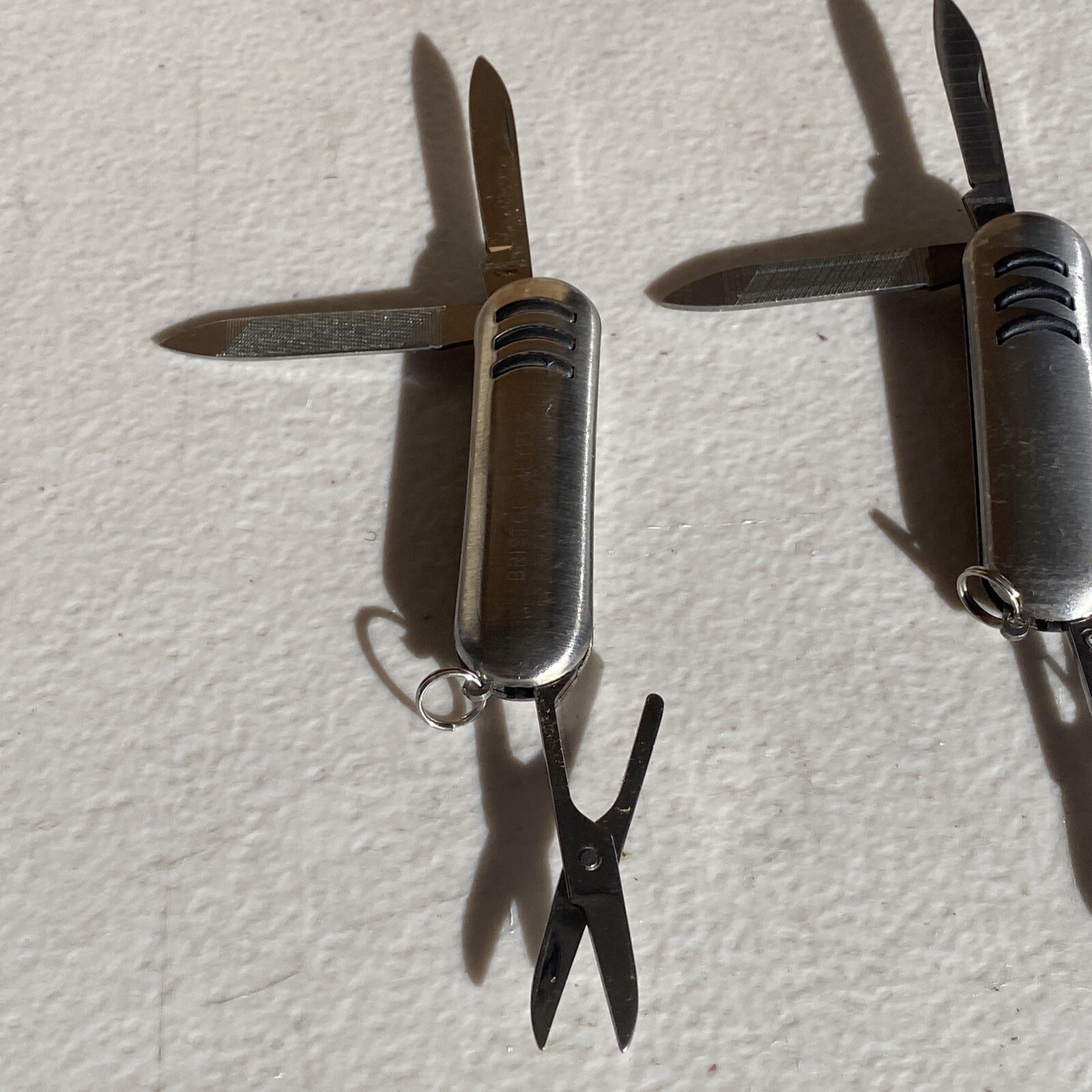 Lot Of 3 Multi-use 3-in-1 Pocket Knife 2″ Stainless Steel Knives (J)