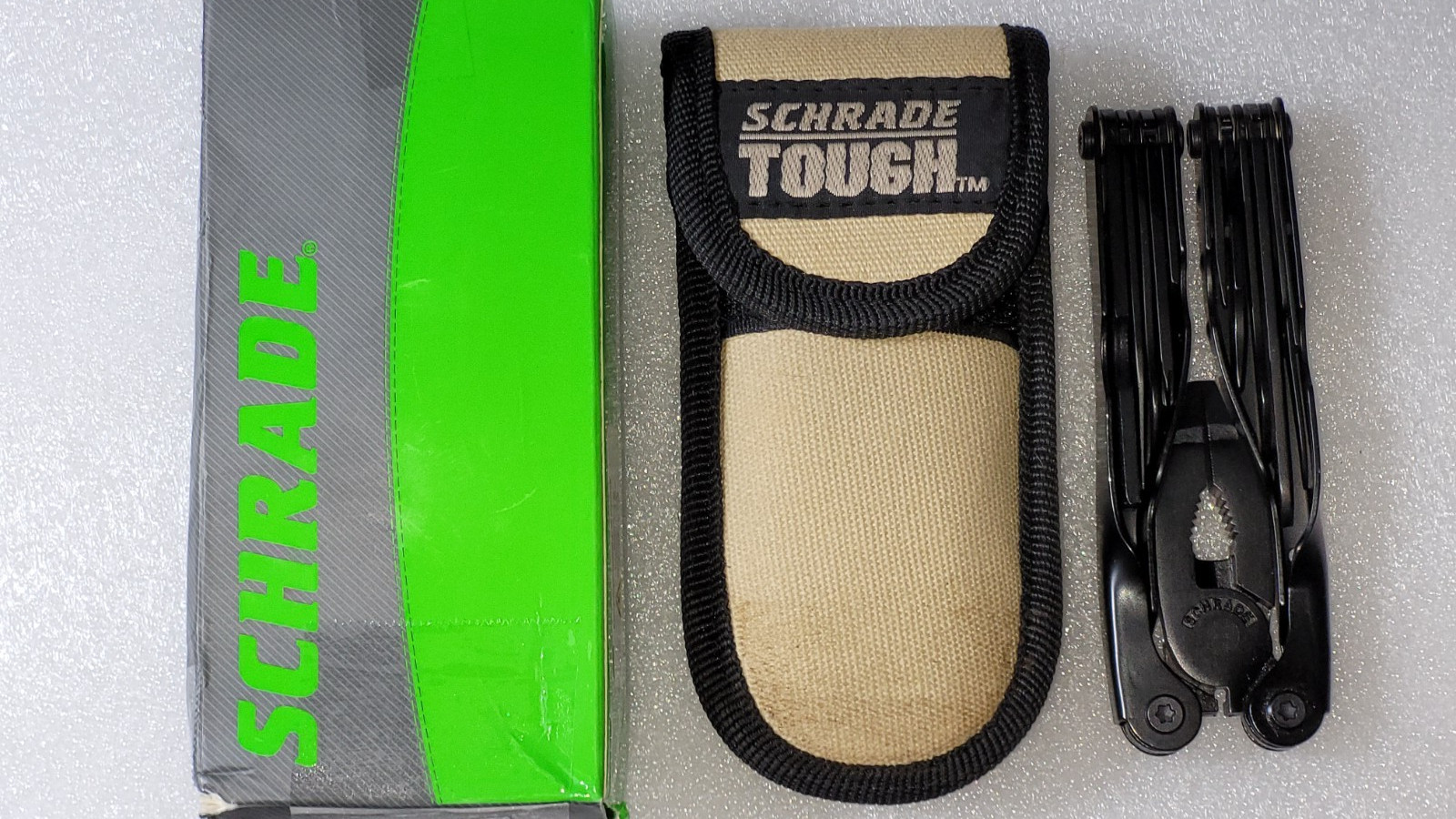SCHRADE ST1NB 7″ Stainless Steel 21 Function Tough Multi-Tool NIB Black w/Sheath