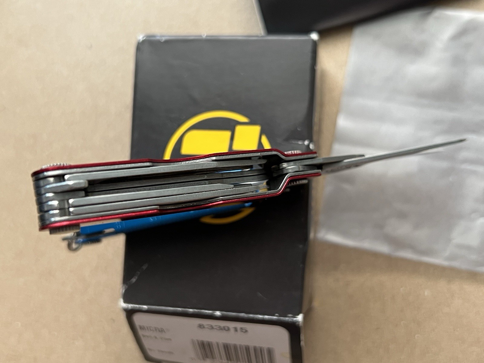 LEATHERMAN Micra – Red & Blue, Mint in Box, Rare.