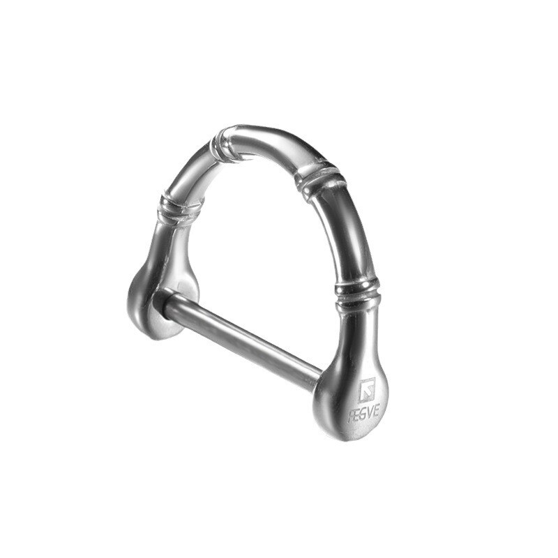 Titanium Alloy Bamboo Joint Horseshoe Buckle Portable Accessory EDC Metal Steel