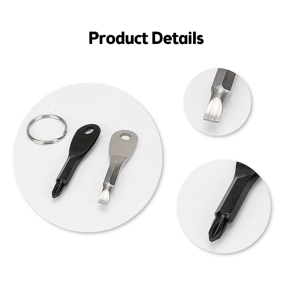 Backpacking Bike Mini Small Keyring Keychain Screwdriver Key Ring Chain Tool