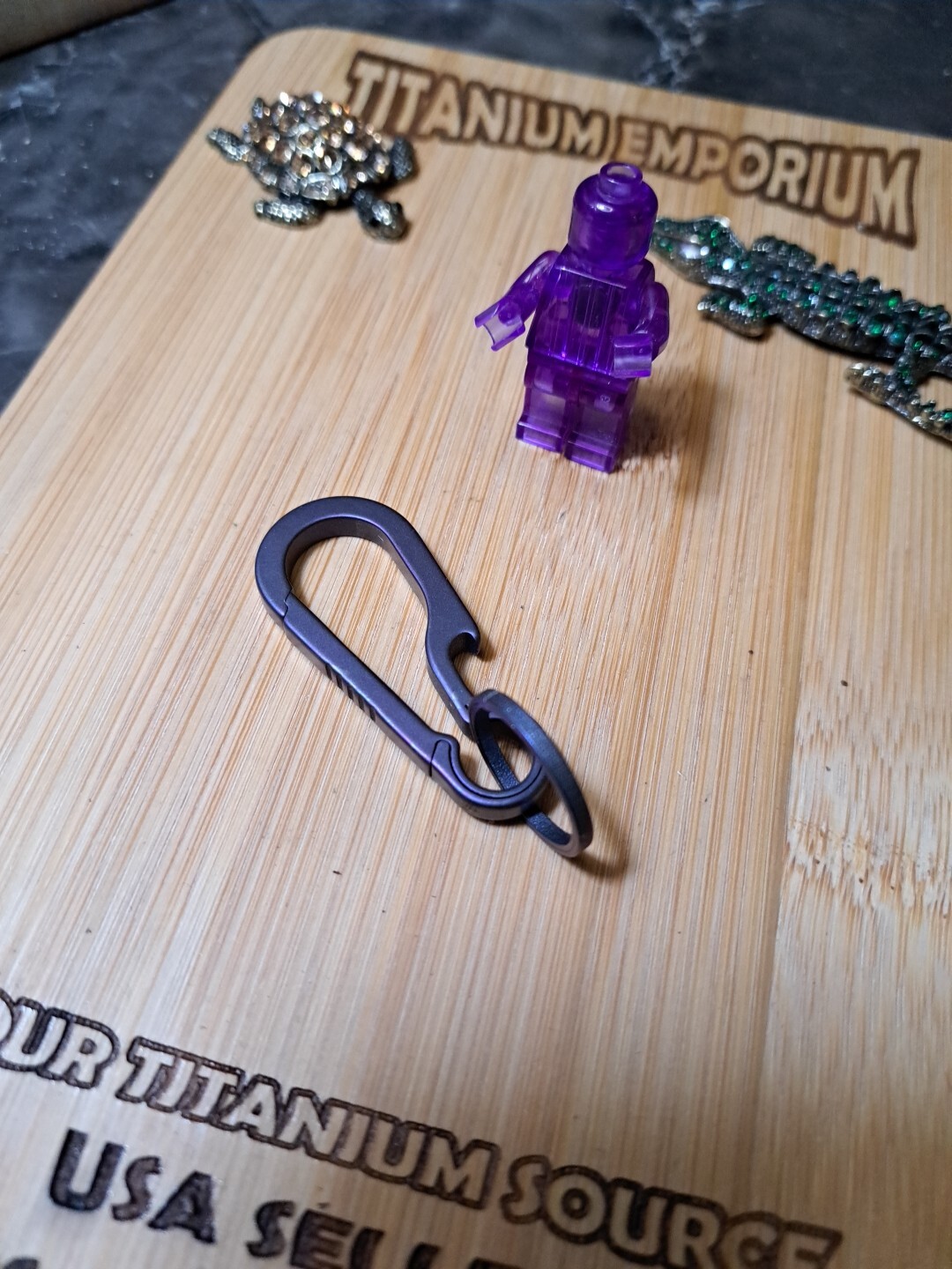 Titanium Alloy Carabiner Keychain With Built-in Bottle Opener