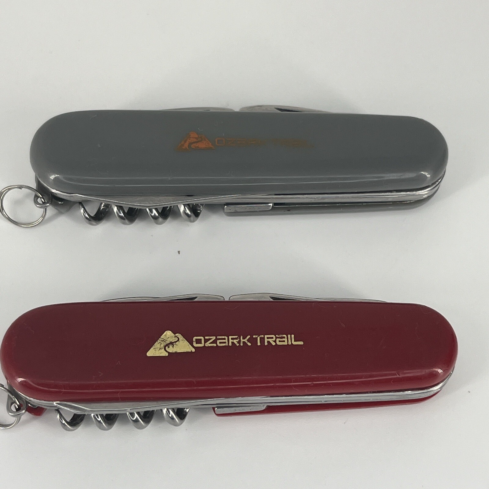 LOT OF 2 Ozark Trail Multi Tool 8-in-1 Pocket Knife – Red & Grey Color SAVE BIG!
