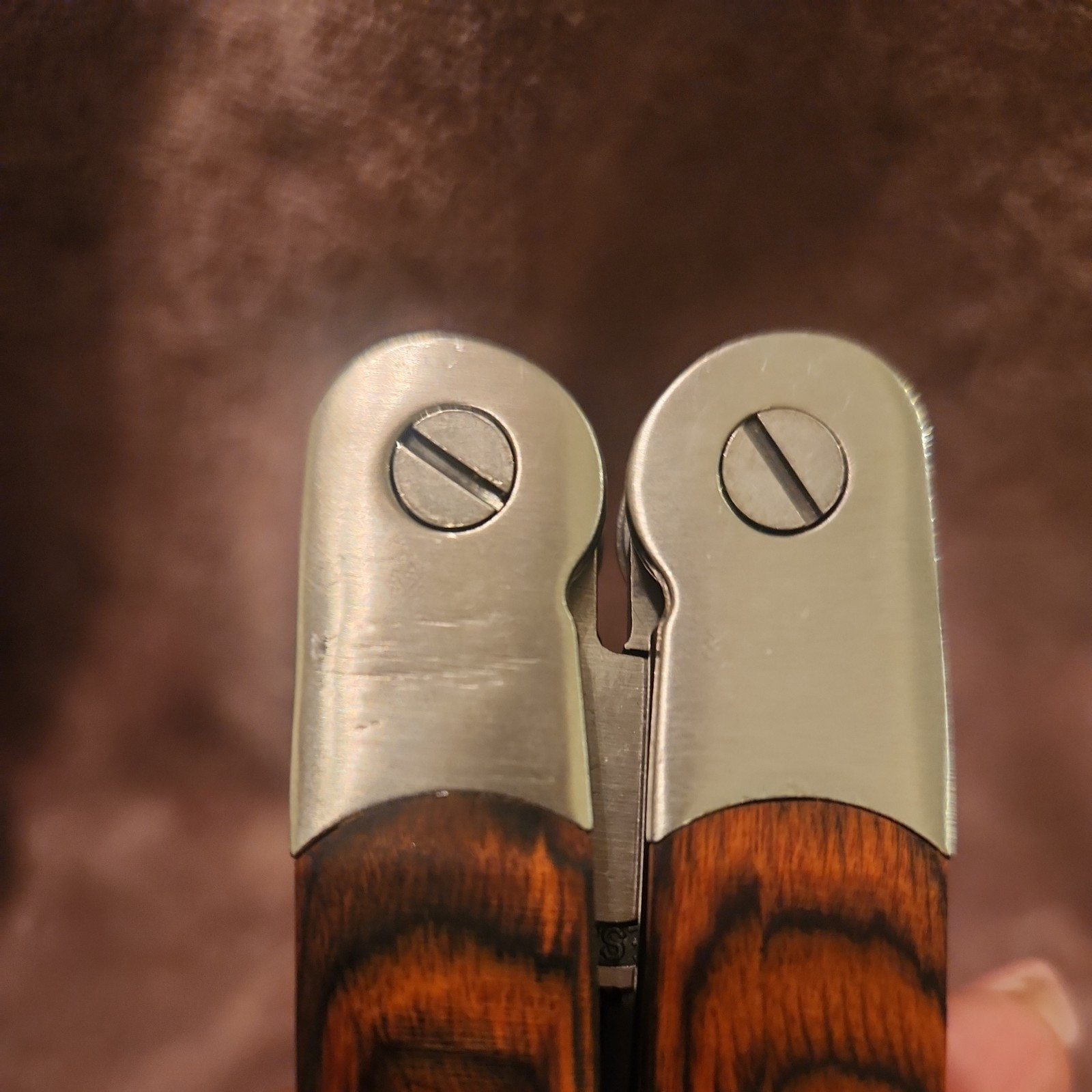 Wood Handle Stainless Steel Multi Tool with Bits 7″Open