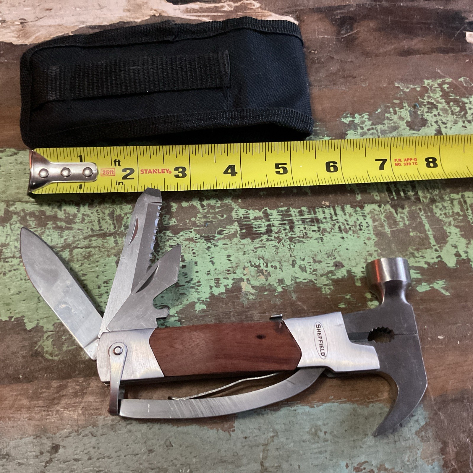 Sheffield 9 in 1 Multi Tool Pliers Knife Screwdriver and Utility Knife With Case