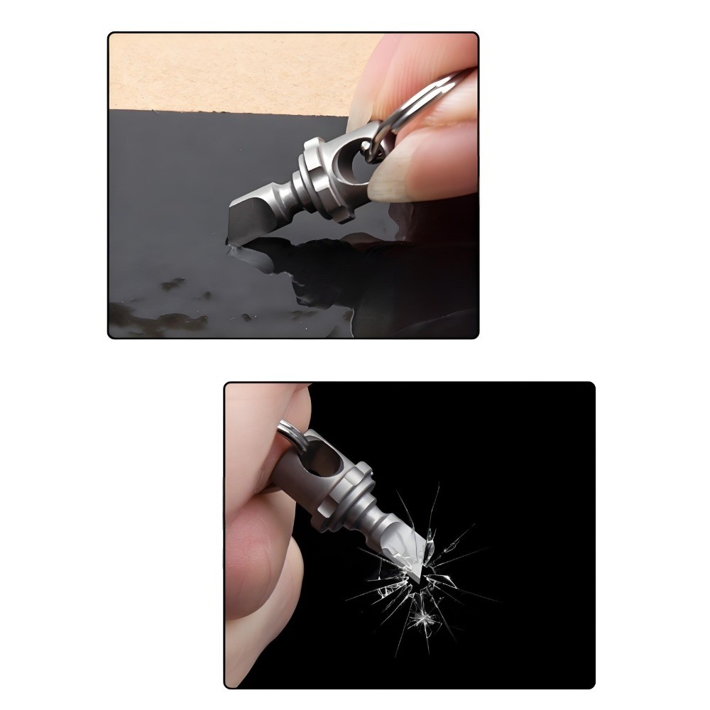 Titanium Alloy Quick Release 360° Swivel Keychain Connector EDC Portable