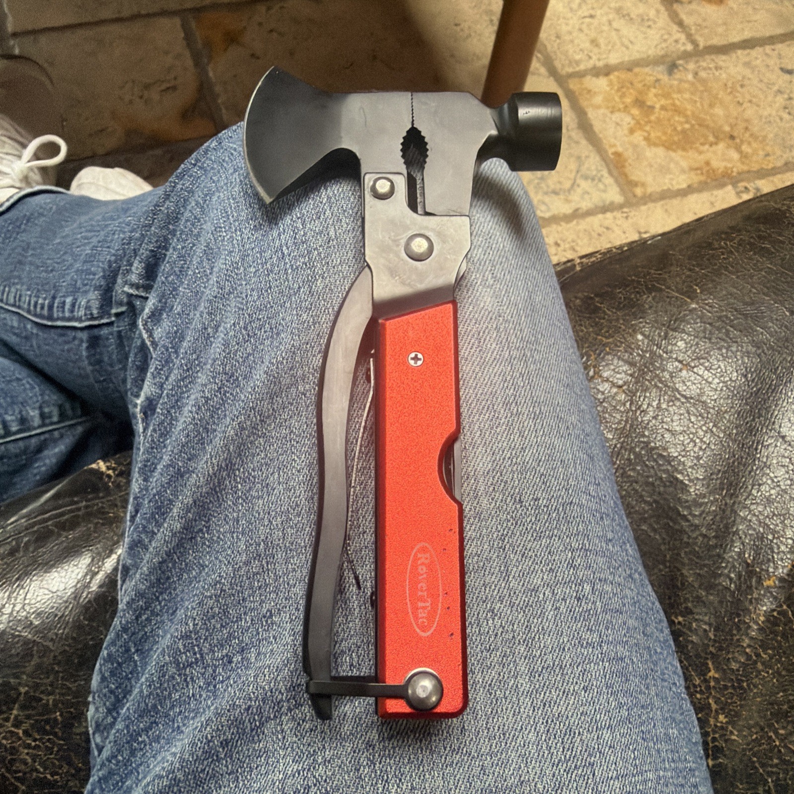 Rovertac Multi Tool Hammer Saw Axe Knife Wire Cutter Pliers Wrench Screwdriver +