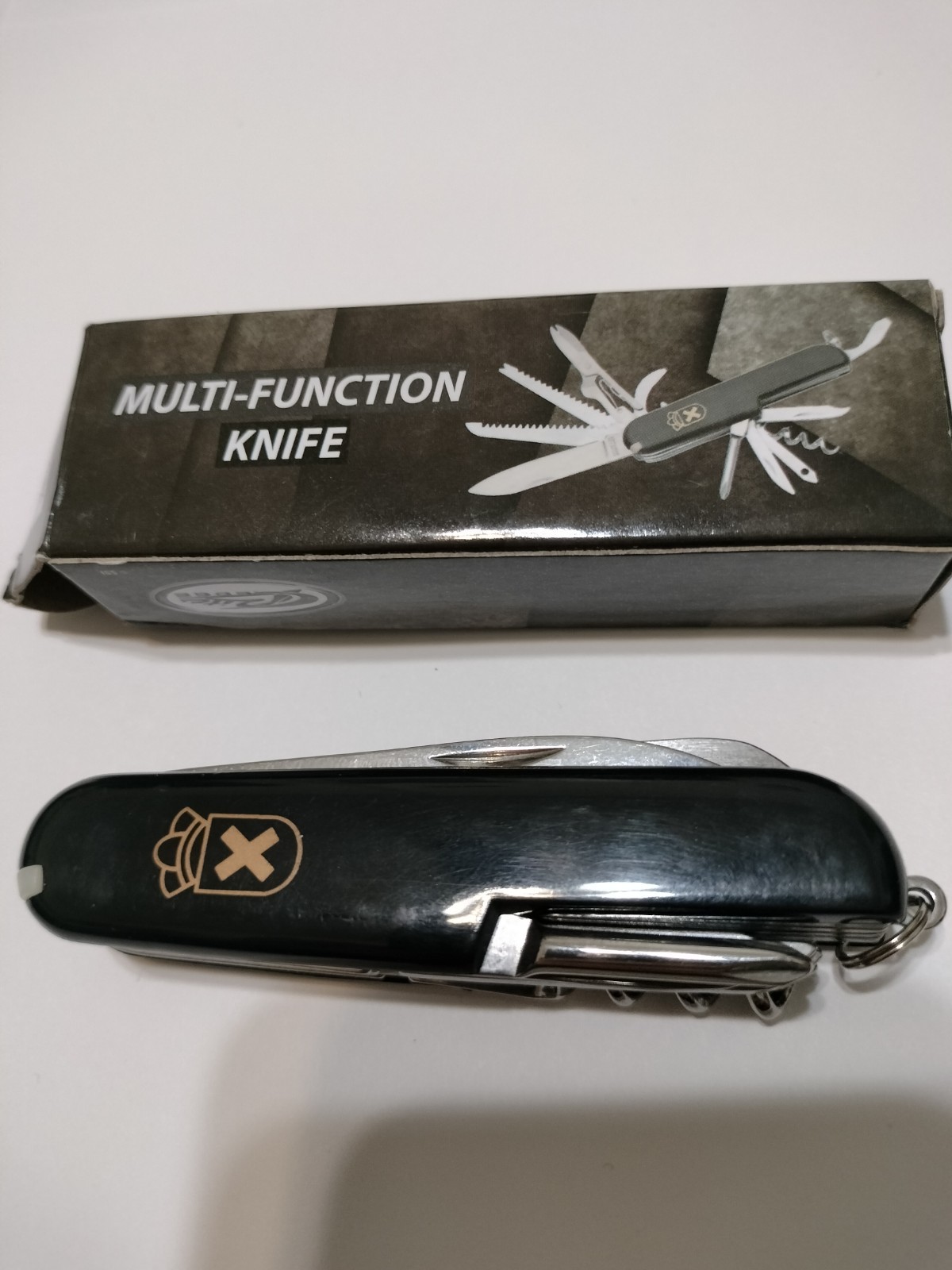 MULTIFUNCTION POCKET KNIFE STAINLESS STEEL UP TO 10 TOOLS NEW IN BOX .