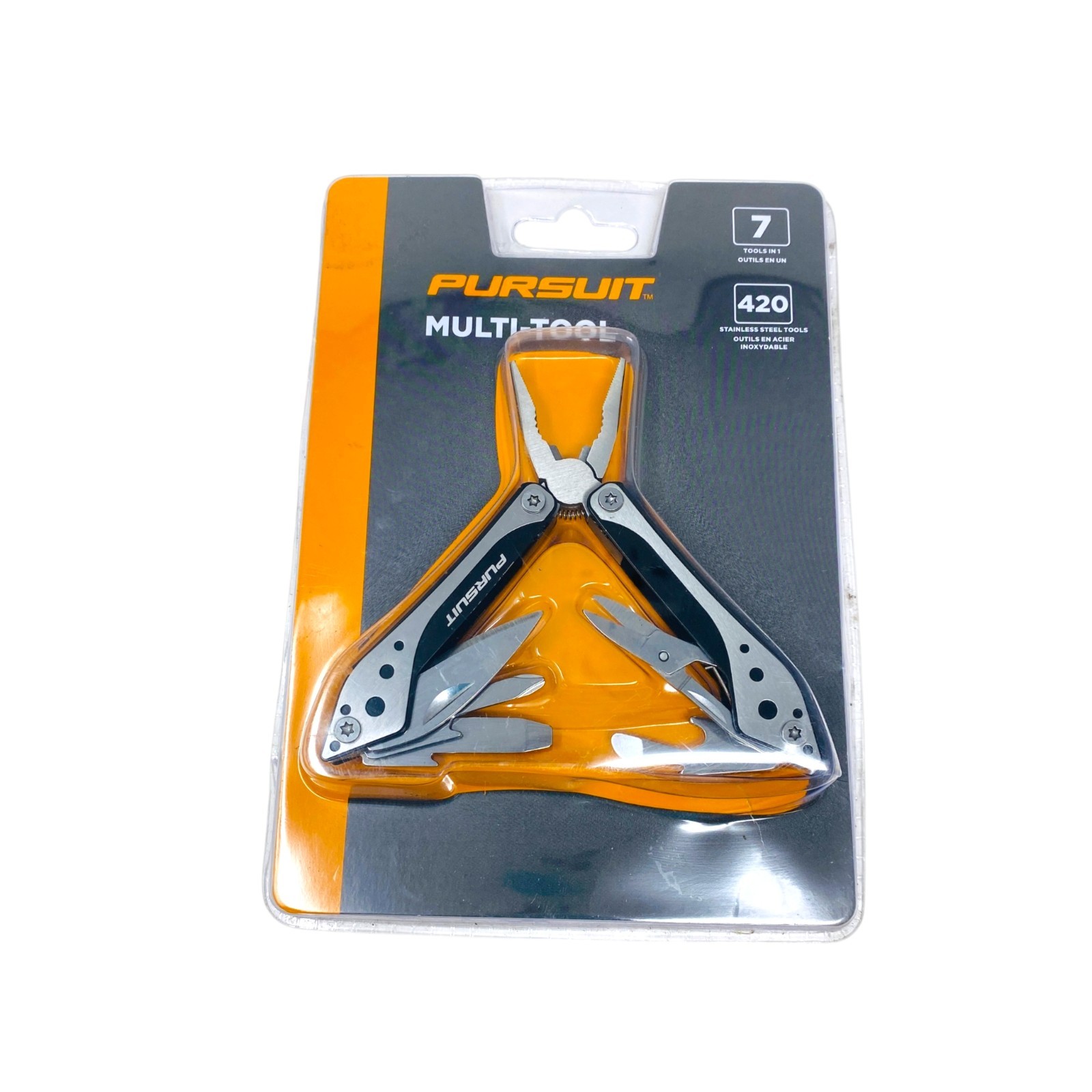 Pursuit 7-in-1 Multi-Tool Pocket Pliers Scissors Knife 420 Stainless Steel New