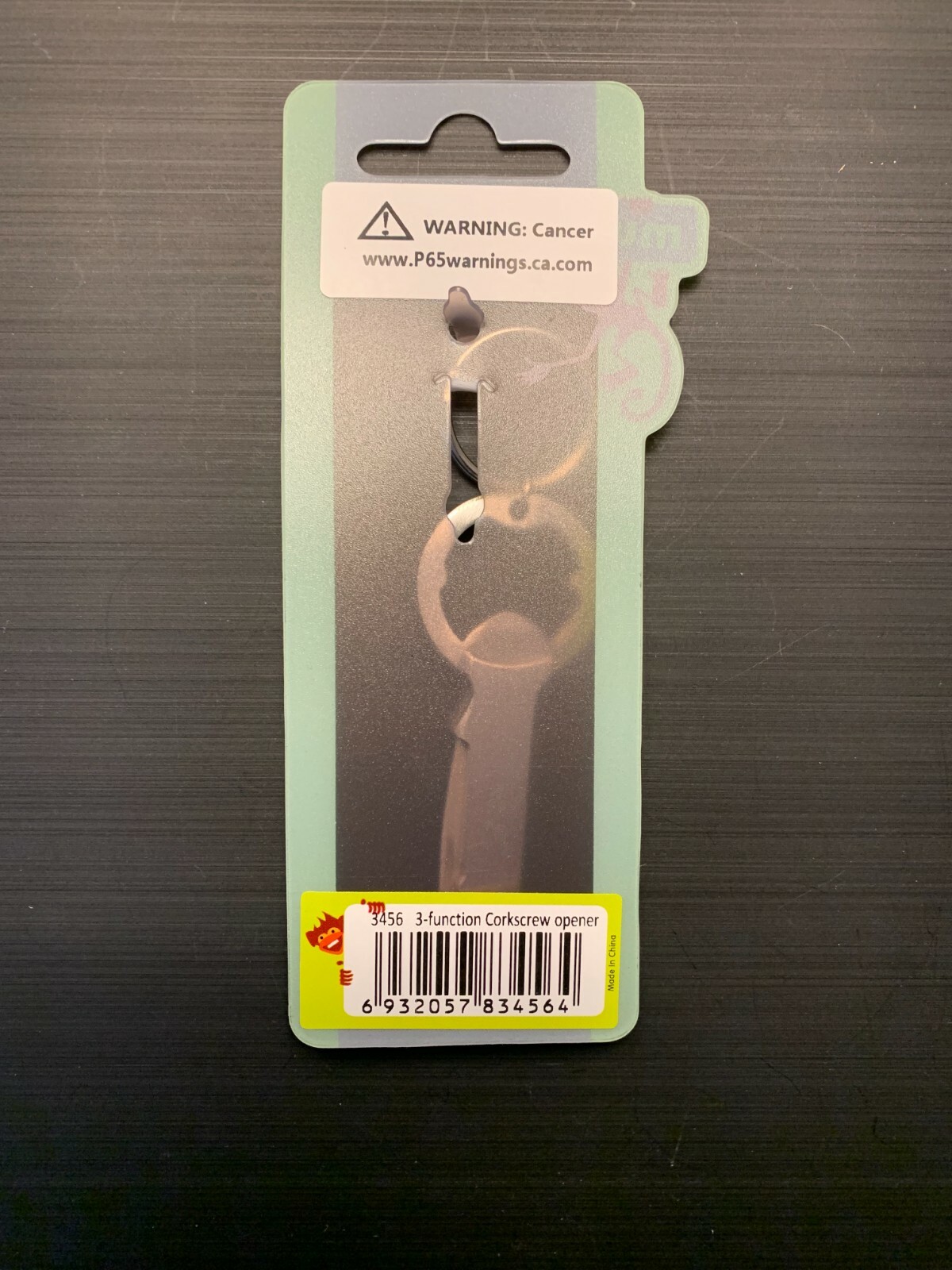 Munkees Stainless Steel Keychain Corkscrew Bottle Opener and Knife – 3456