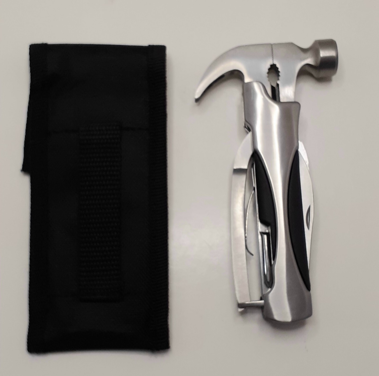 14-in-1 Hammer Multi-Tool Stainless With Nylon Belt Loop Case