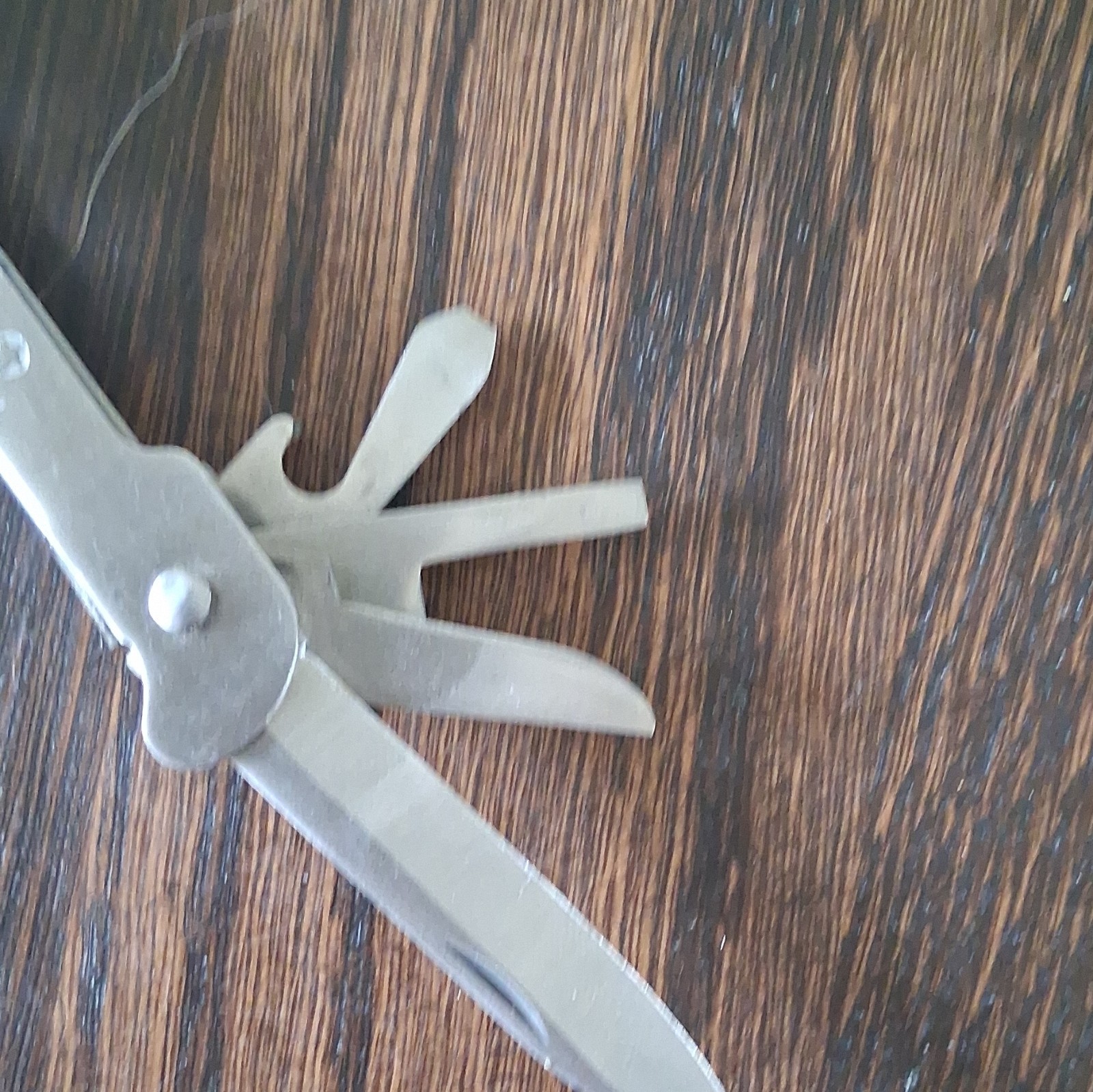 American Camper Stainless Steel 10-in-1 Multi-Tool Pliers Knife Saw File Silver