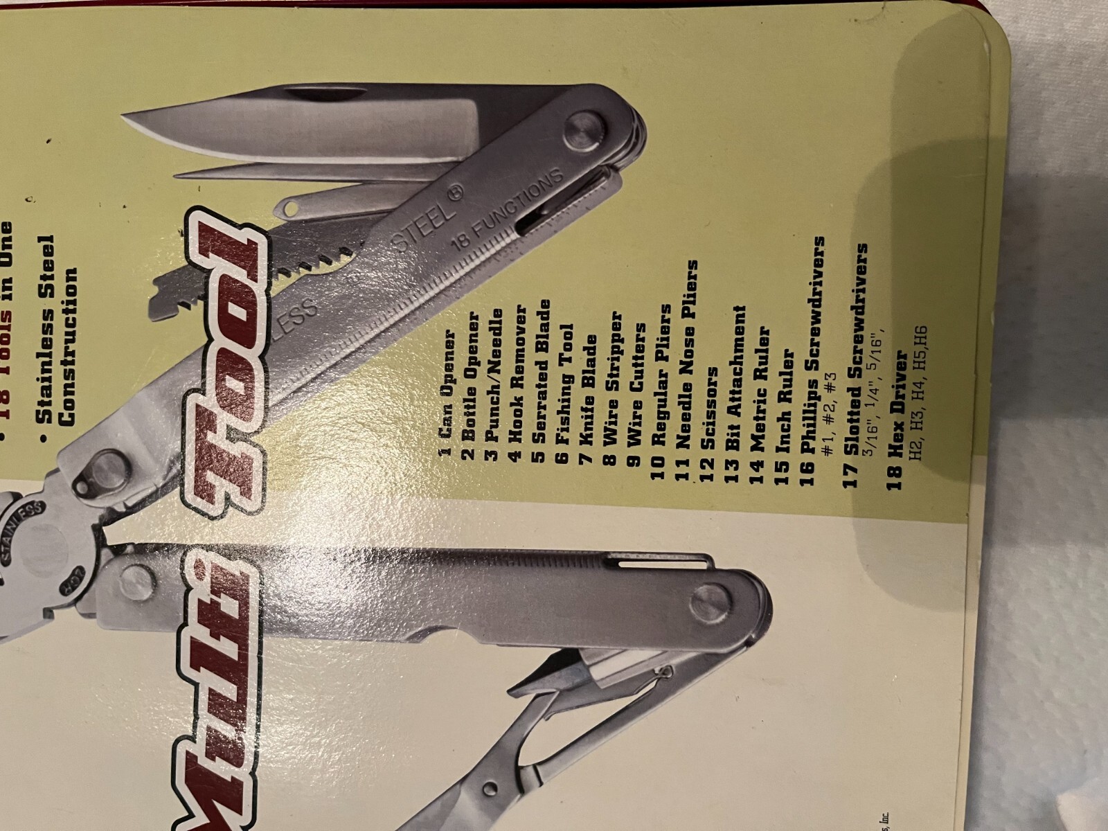 Gentlemans Multi Tool Gift Tin Box Set New In Package 18 Functions