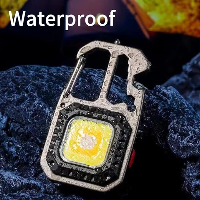 Cob Keychain Work Rechargeable Flashlight 7 Modes,Magnet Camping, Fishing,repair