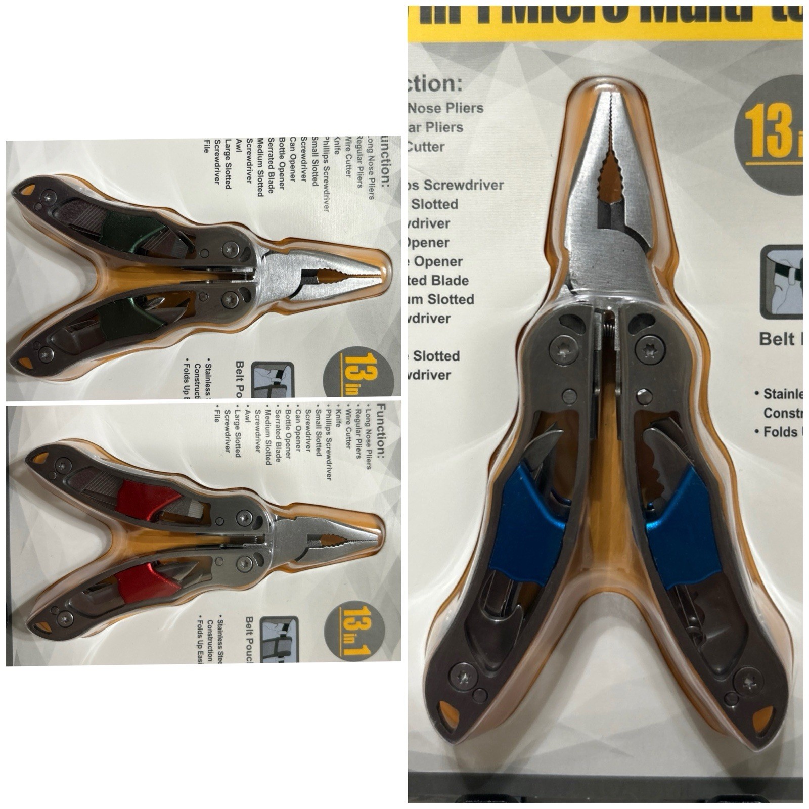 Sparrow’s EDC Special Topw 13 in 1 Micro Multi-tool Stainless Steel (3 Color Av)