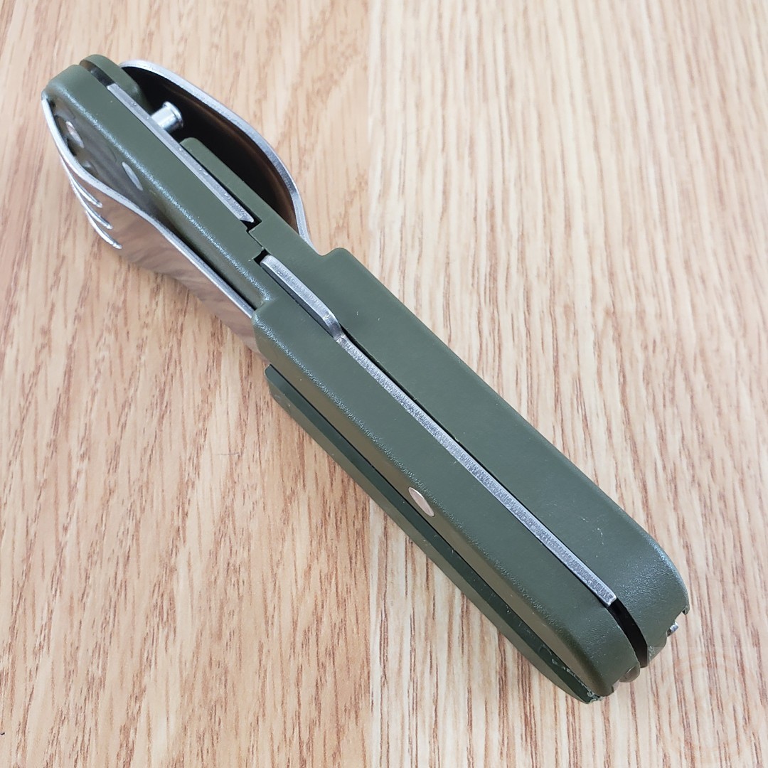 TB Outdoor French Army Camp MultiTool Knife Small Blade Green ABS Handle TBO056