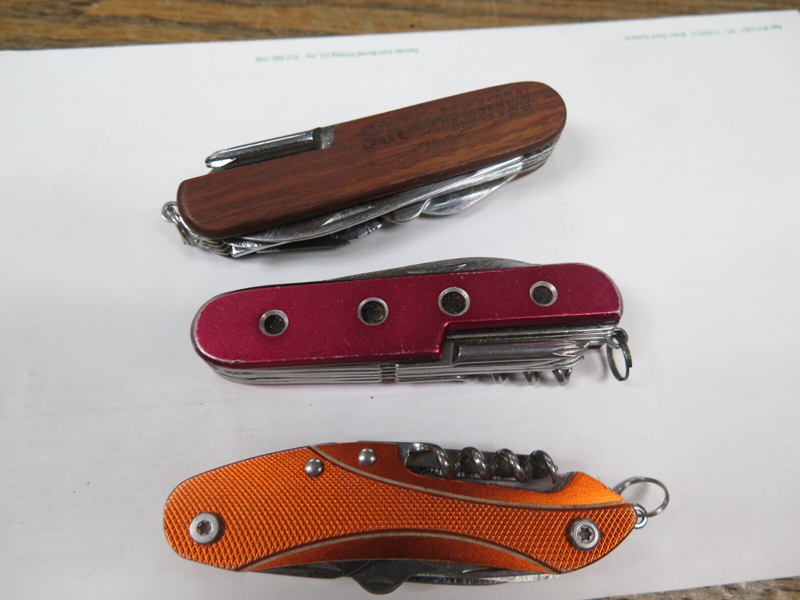 3 QTY LOT SALE ORANGE RED BROWN Multi-Tool, ALL USED AND WORK