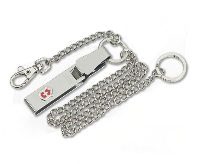 Swiss Army Victorinox Belt Clip Hanger With Chains, 4.1860-X1 (33552) New In Bag