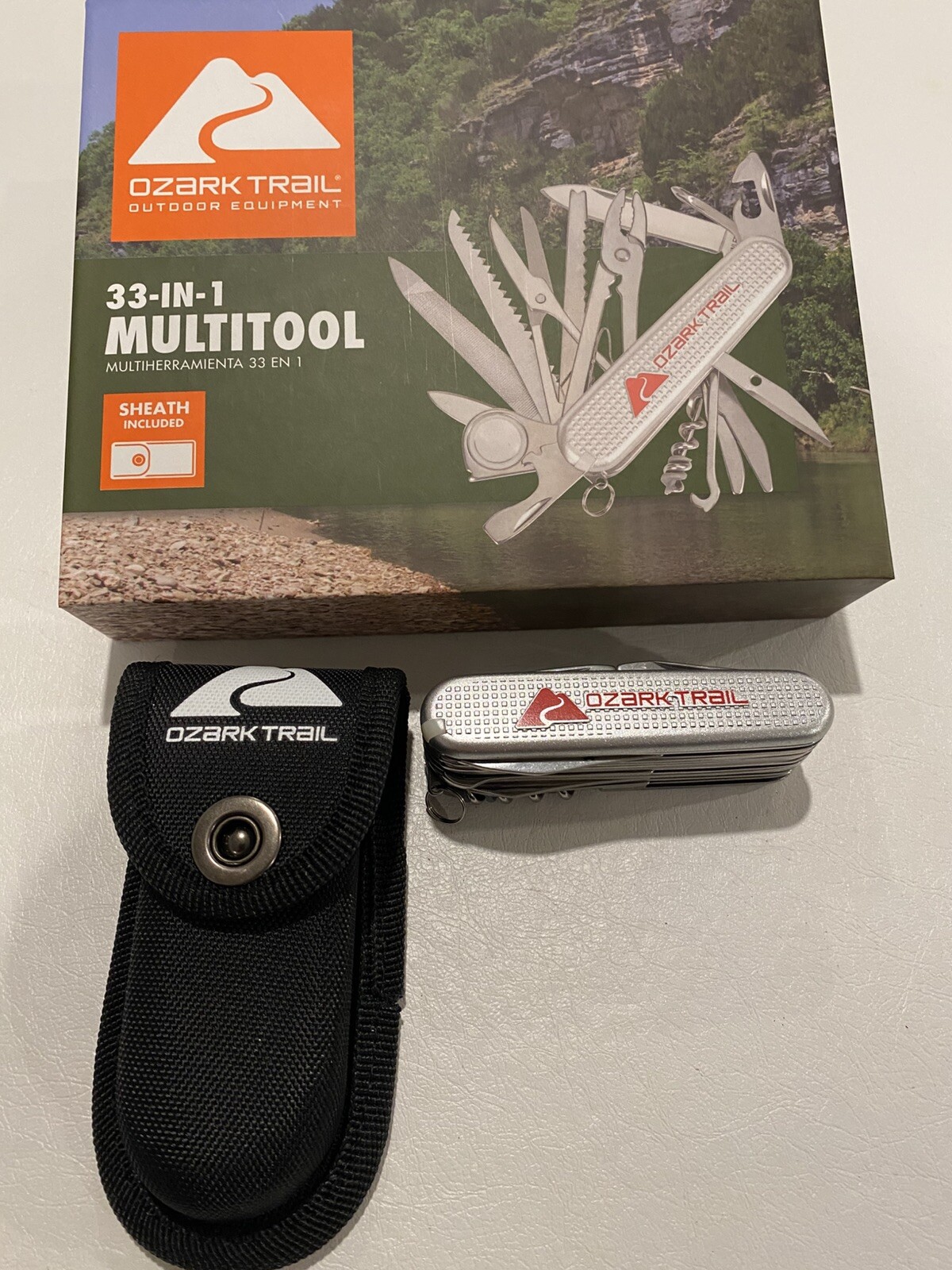 Ozark Trail Army Knife 33-In-1 Multitool. Survival Tool Pocket Knife Fishing