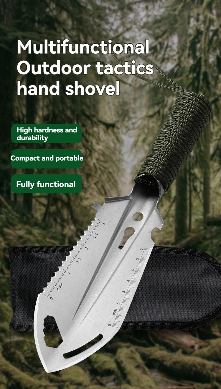 Camping Survival Shovel Stainless Steel Multifunction Tool.