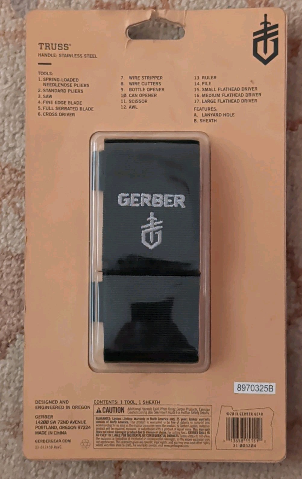 Gerber Truss Multi-Tool w/ 17 Tools + Sheath (31-003304)