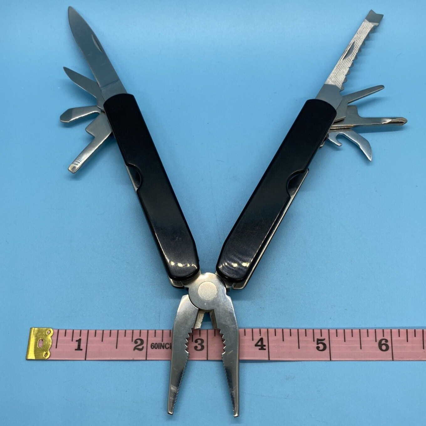 TOTES Multi-Tool 14 in 1 Executive Polished Stainless Medium Folding Case Pouch