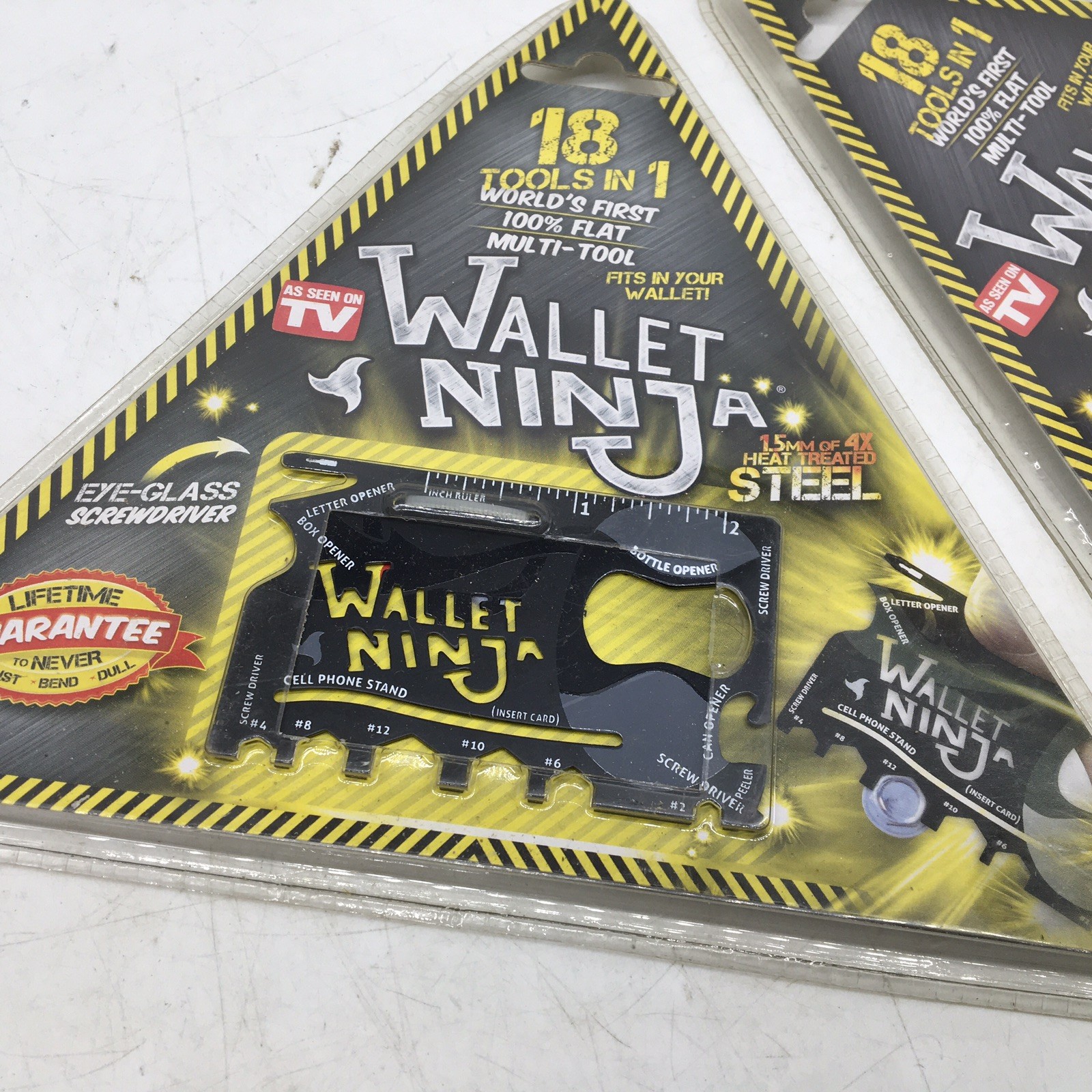 Wallet NinJa Black 18 in 1 Multi-tool Card Sized Survival Tool Lot Of 2