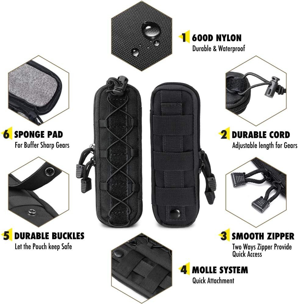 Military Molle Pouch Tactical Knife Pouches Small Waist Bag EDC Tool Hunting Bag