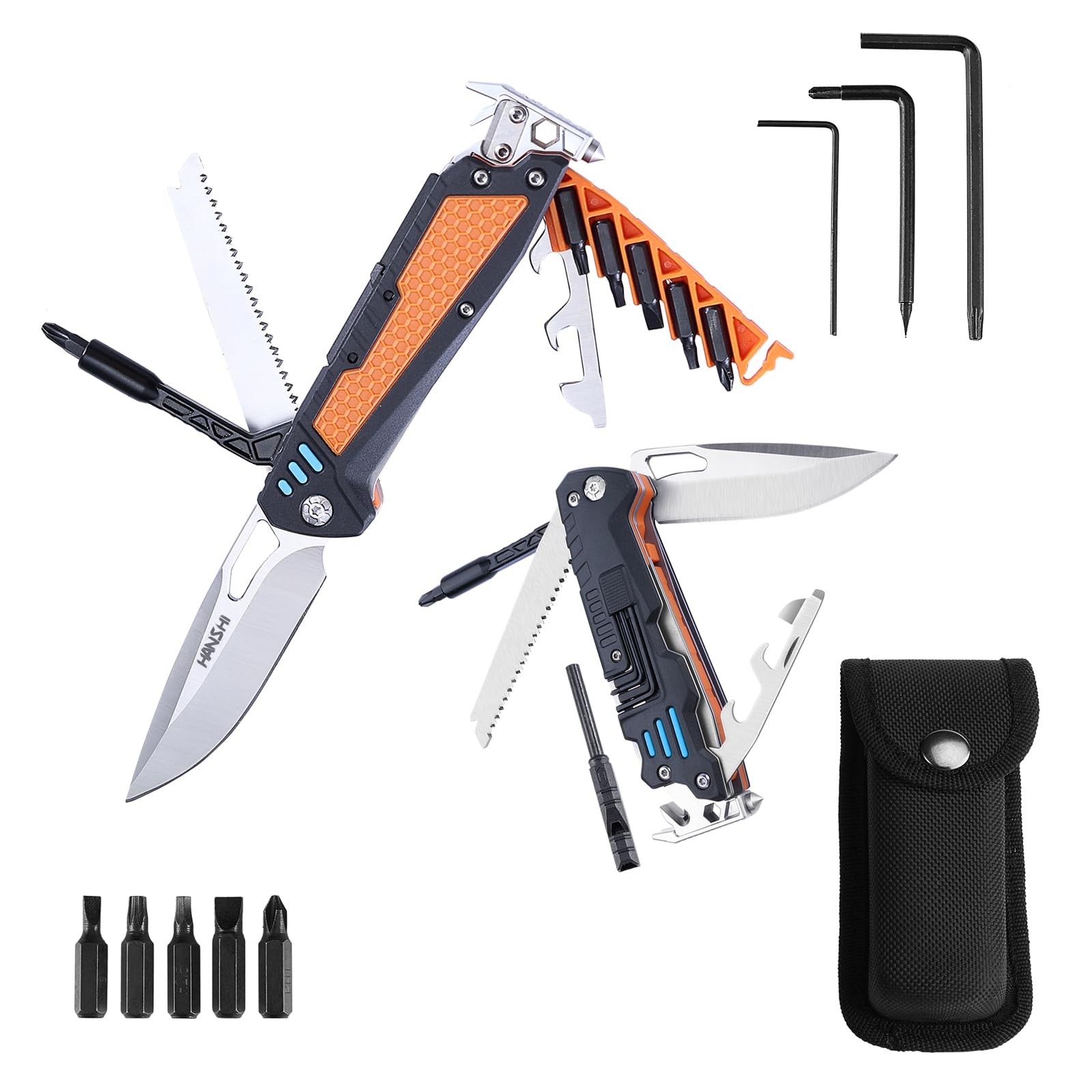 13 in 1 Multitool Knife with Nylon Sheath for Camping,Hiking,Survival,Outdoor…