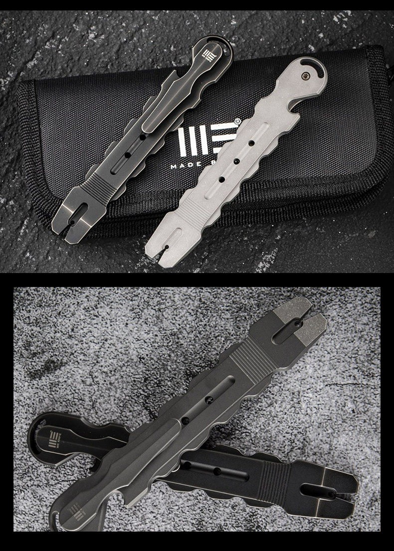 6AL4V Titanium Alloy Pocket Pry Bar EDC Tool for Outdoor