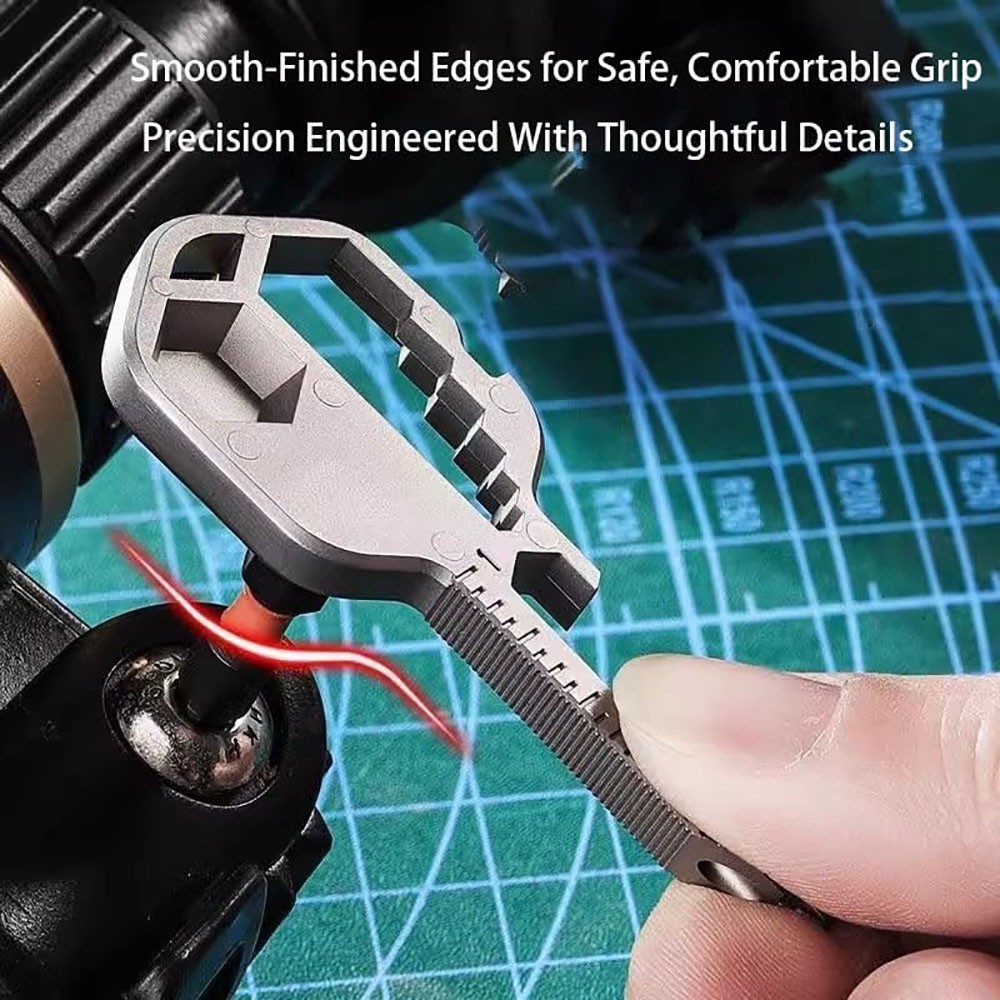 Sturdy Durable Everyday Carry Keychain Multi-Tool with Serrated Edge and Opener
