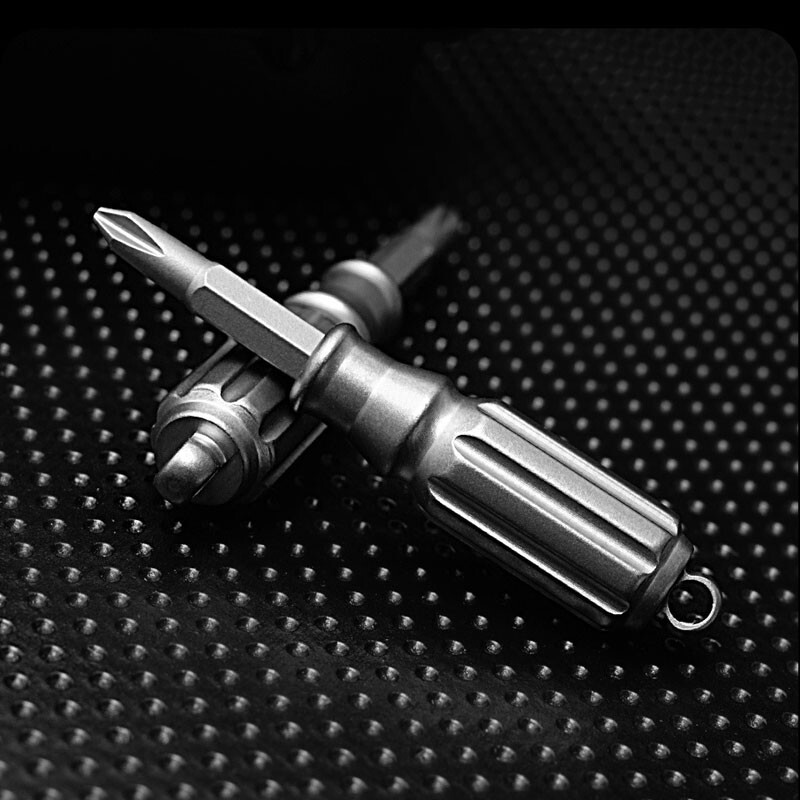 Mini Pocket Titanium S2 steel Screwdriver Portable Outdoor Keychain EDC Gadget