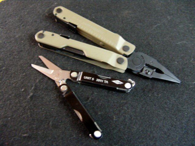 LEATHERMAN REBAR-COYOTE TAN-MULTI TOOL & MICRA-EXCELLENT-BOTH W/ POUCHES-LOT- 2