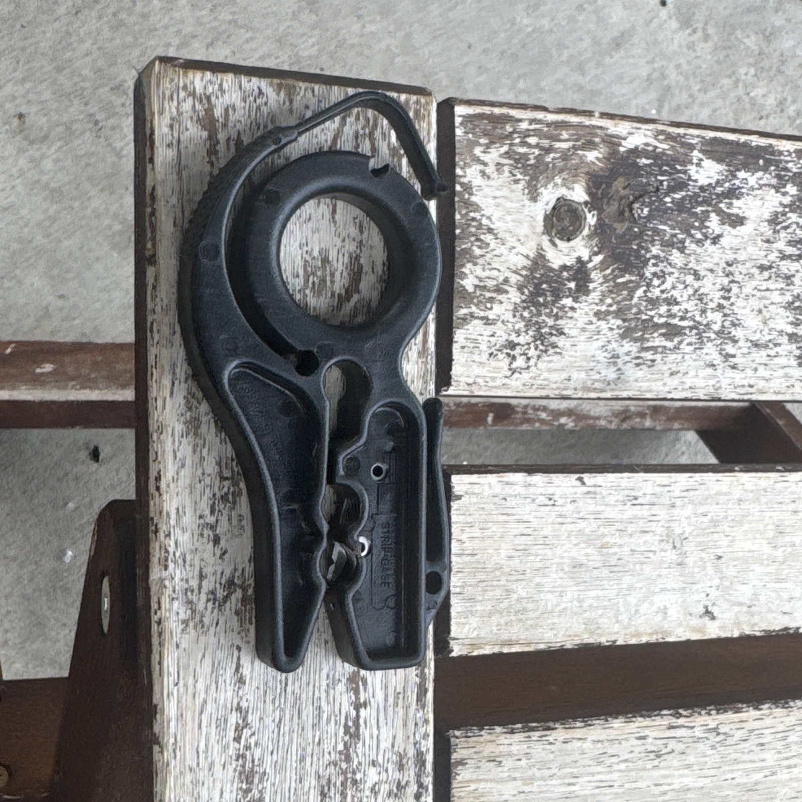 Black Carabiner Folding Multi-Tool Knife, Stainless Steel Straight Edge 1.5 in