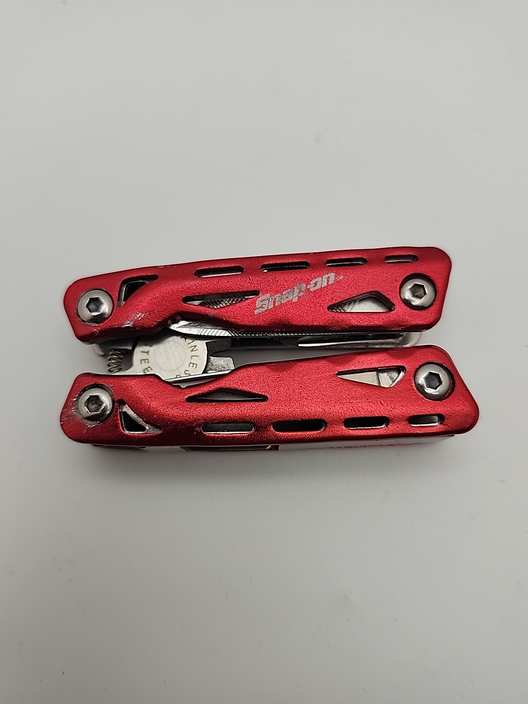 Snap-On Tools Red Multi-Tool Folding Pocket Knife w/ Pliers – Compact Tool