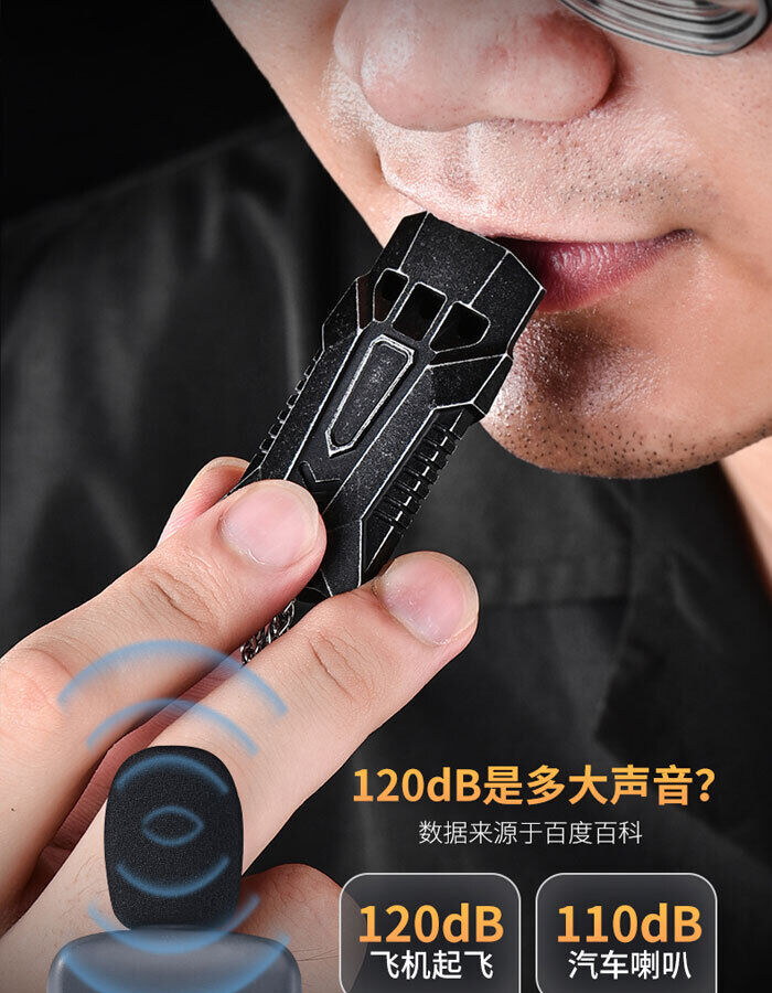 Aluminium Alloy 3 Tube Whistle Outdoor Camping Survival EDC keychain Tool 120dB+