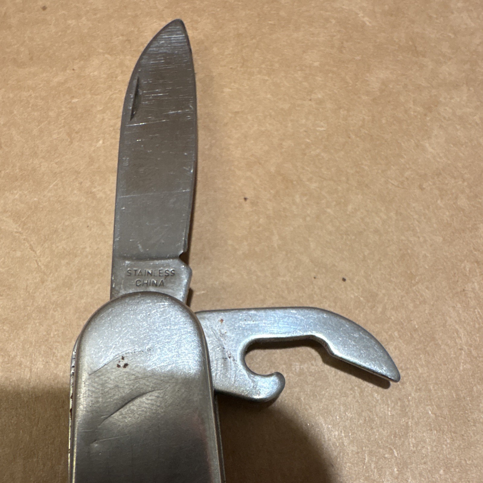 Stainless Steel 440 Folding Multi-Tool 7-in-1 Straight Edge Knife Silver
