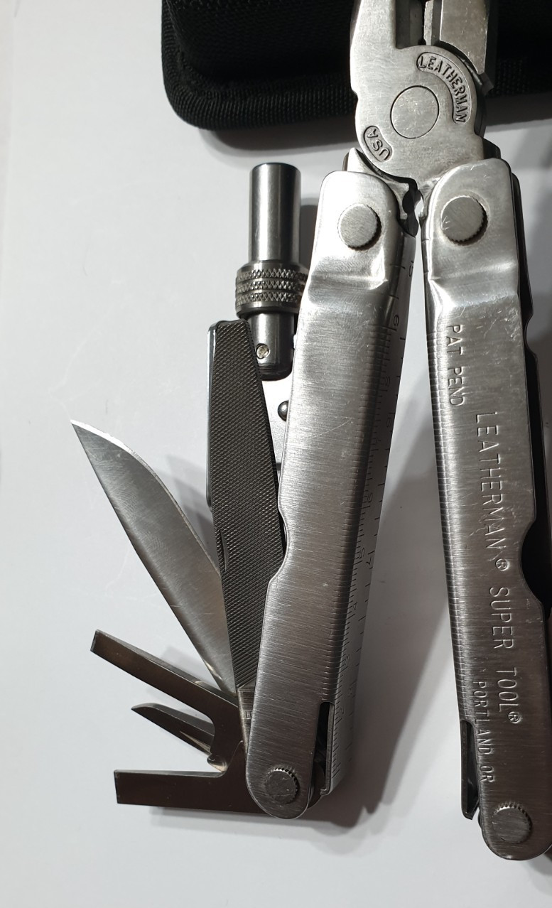 🔥🔥 Leatherman Super Tool Gen 1 OG + Bits + Adapter Hard Nylon Case Rare Set