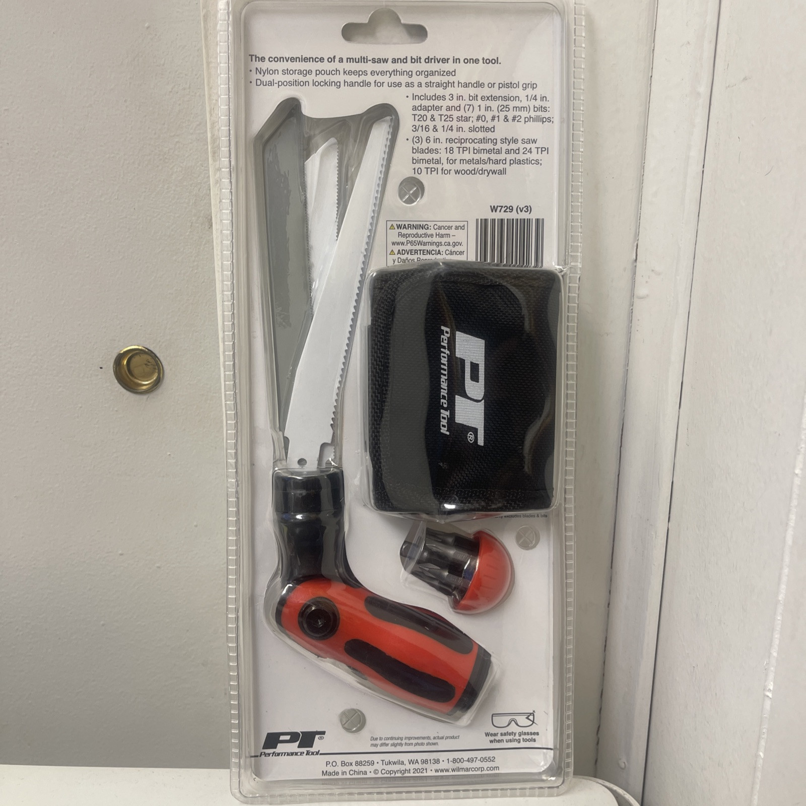 PT Tool 2-in-1 Multi-Function Hand Saw & Screwdriver , Bits and Saws Included.