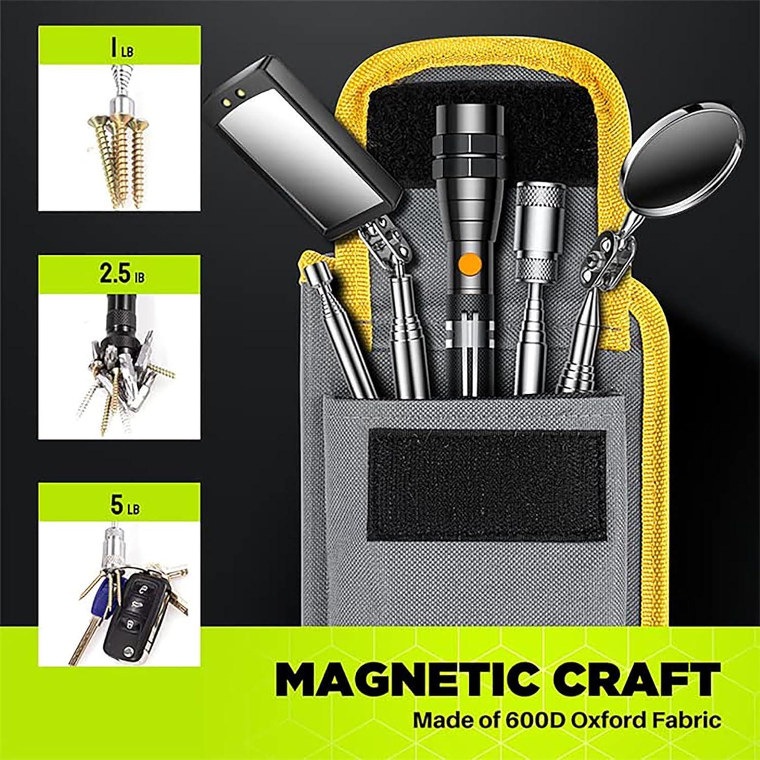 Telescoping Magnetic Pickup Tool Set-Extendable Magnet Flashlight With Gadgets