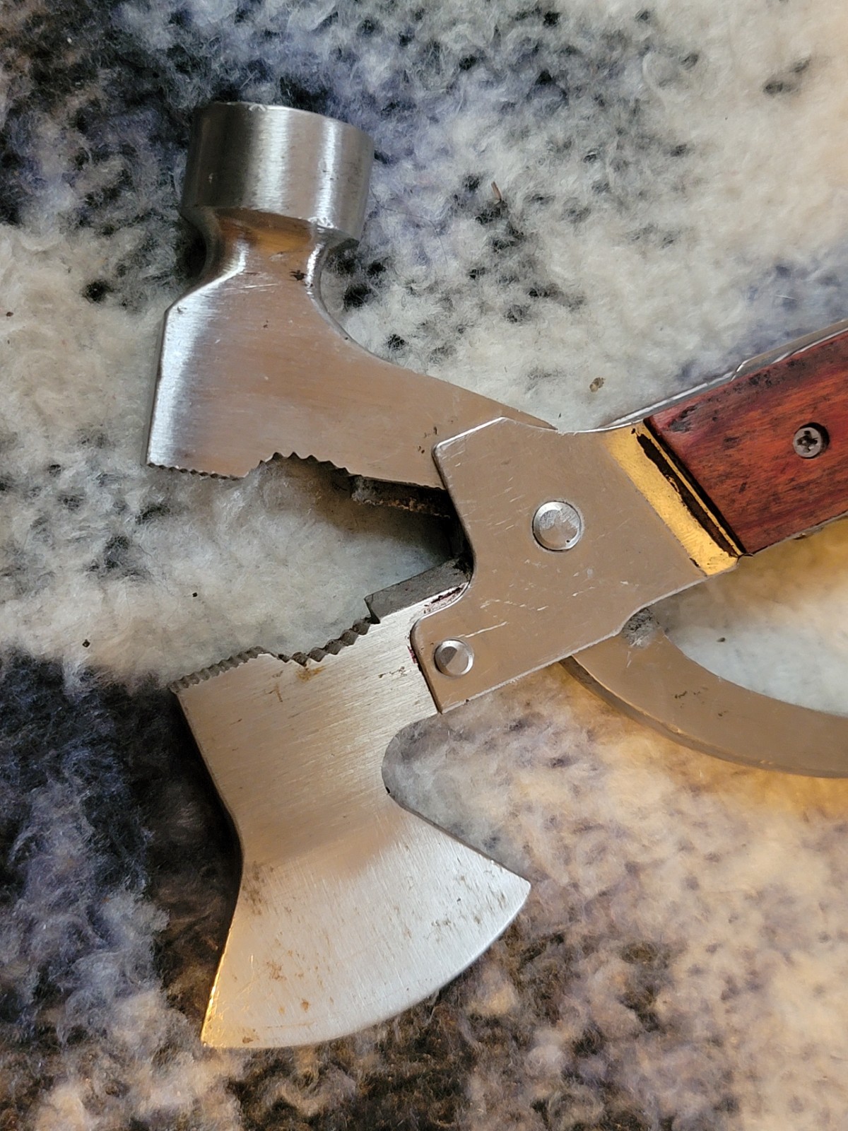 Camping Multi Tool Hatchet Hammer Survival Tool Wood Handle