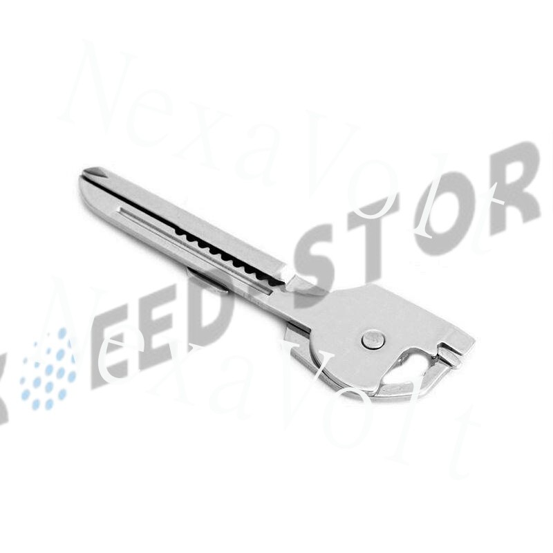 1PCS New 6-in-1 Utili Key Tool Keyring Keychain Multifunction Stainless Steel