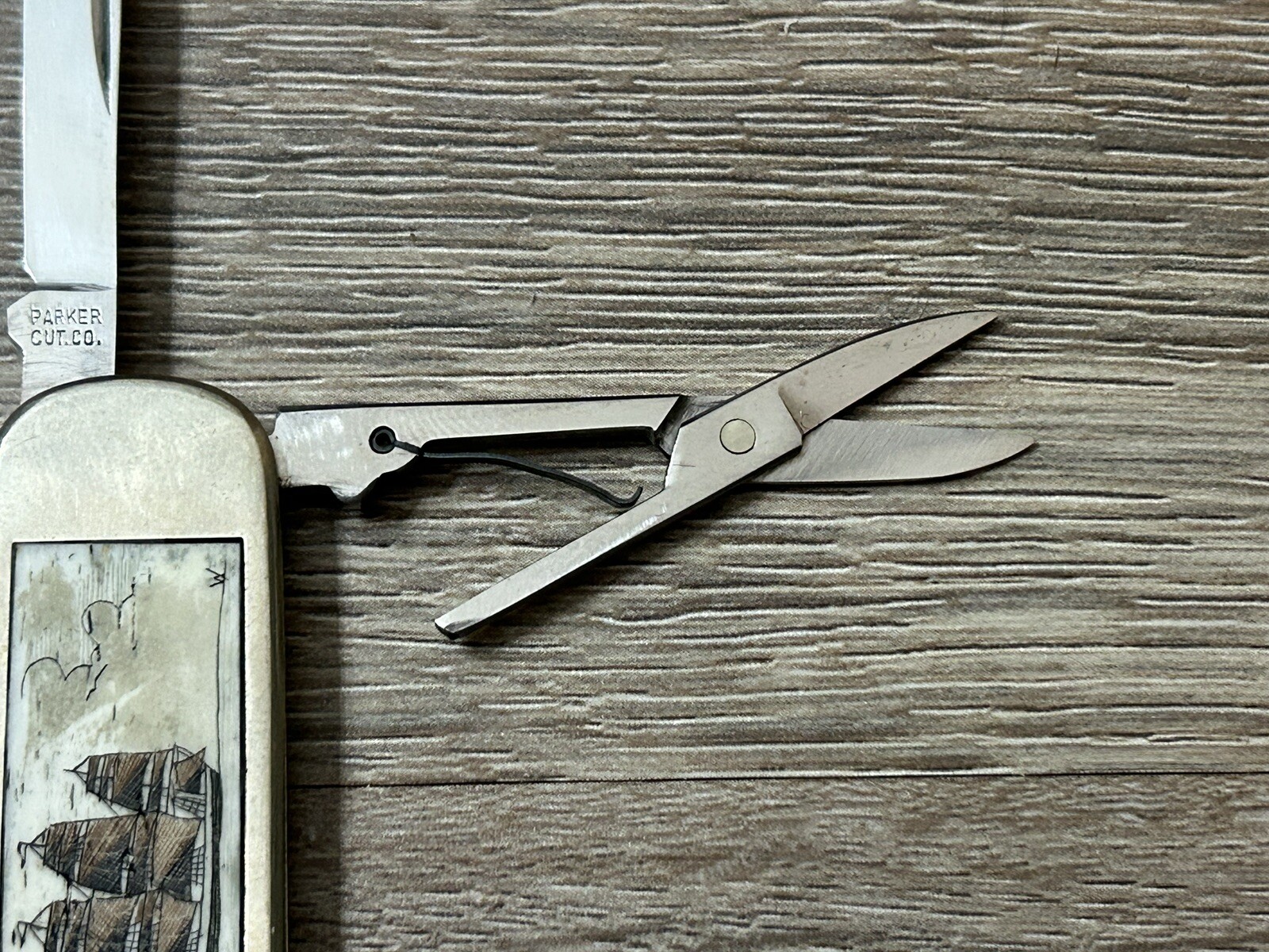 Vintage Parker Cut Co Ships Stainless Steel Multi Tool Pocket Knife Japan