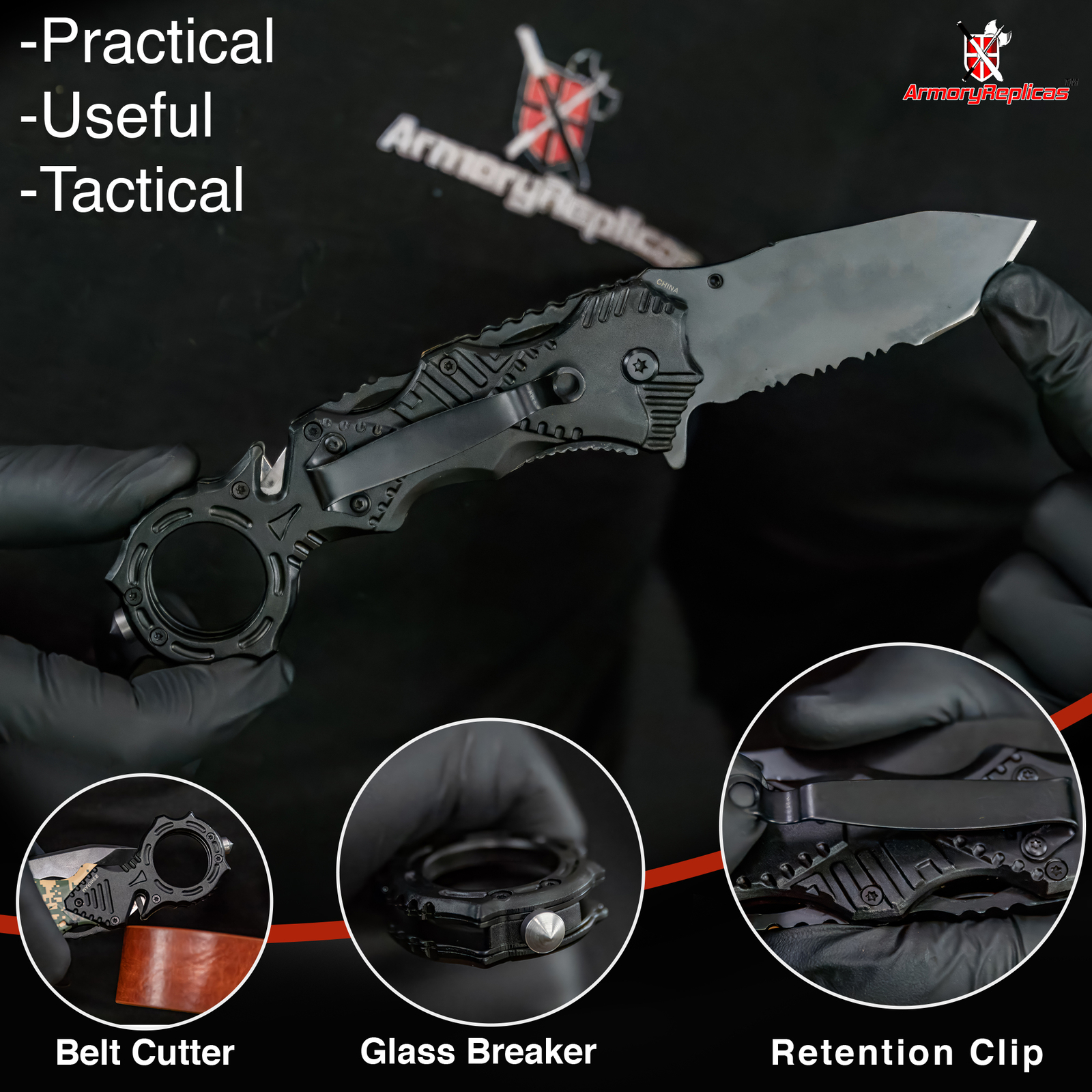 Floodlight Tac Knife Devil Dog Fireteam | Tactical Emergency Force Military FDE